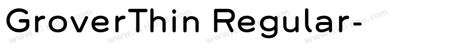 GroverThin Regular字体转换